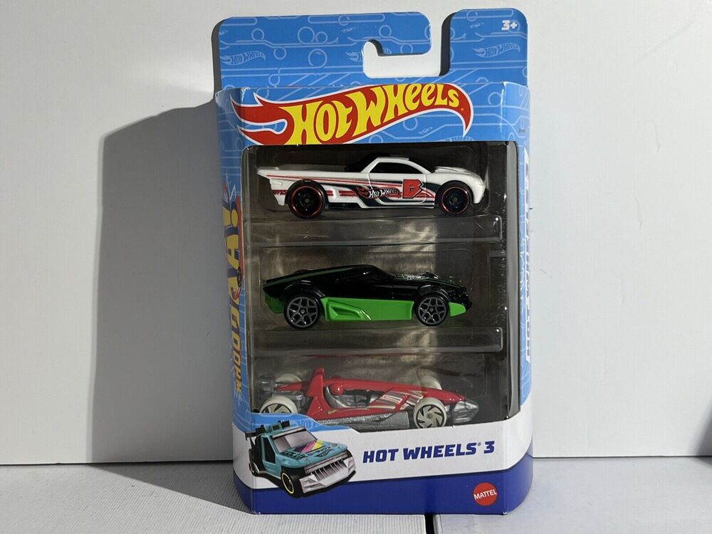 Hot Wheels 3 Pack 1:64 Scale Porsche, Chevrolet Volt, Koenigsegg Gemera